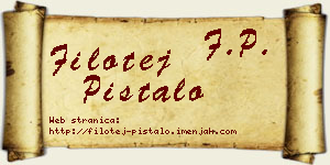 Filotej Pištalo vizit kartica